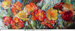 Tulips Mystere-Tryptich, Oil on Canvas